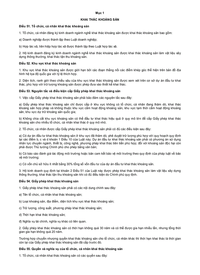 image for page Luật Khoáng sản 2011