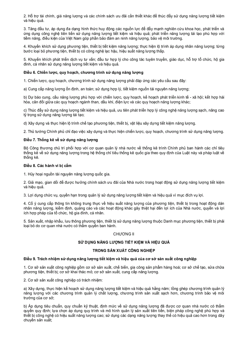 image for page Luật sử dụng năng lượng 2011