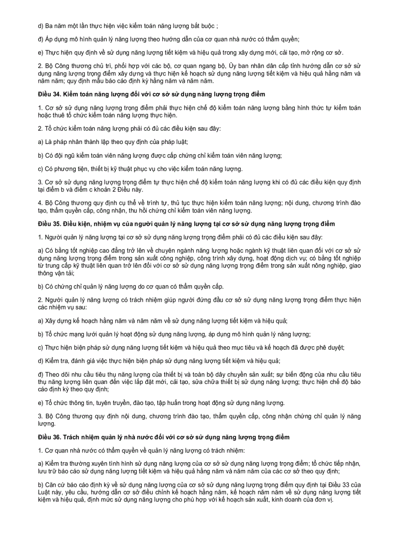 image for page Luật sử dụng năng lượng 2011