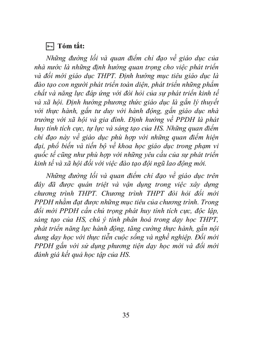 image for page Một số vấn đề chung về đổi mới phương pháp dạy học ở trường THPT