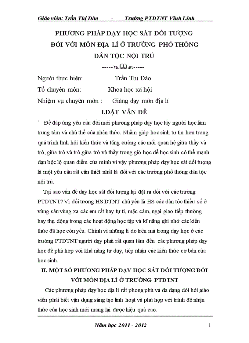 image for page Phương pháp dạy học sát đối tượng