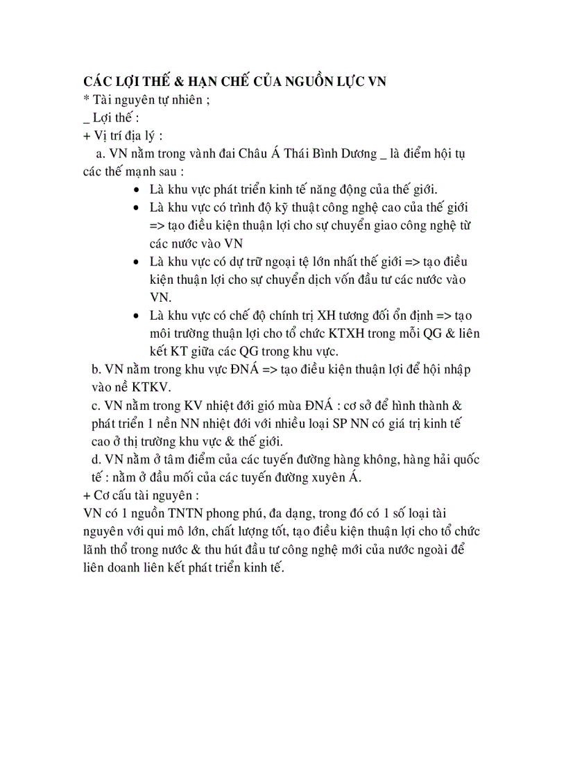 image for page Tài liệu ôn tập địa lý kinh tế