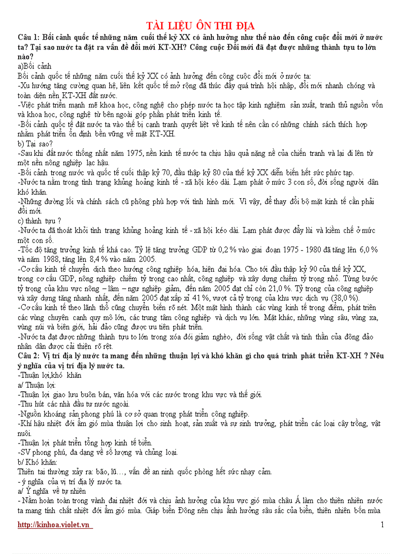 image for page Tài liệu ôn thi địa