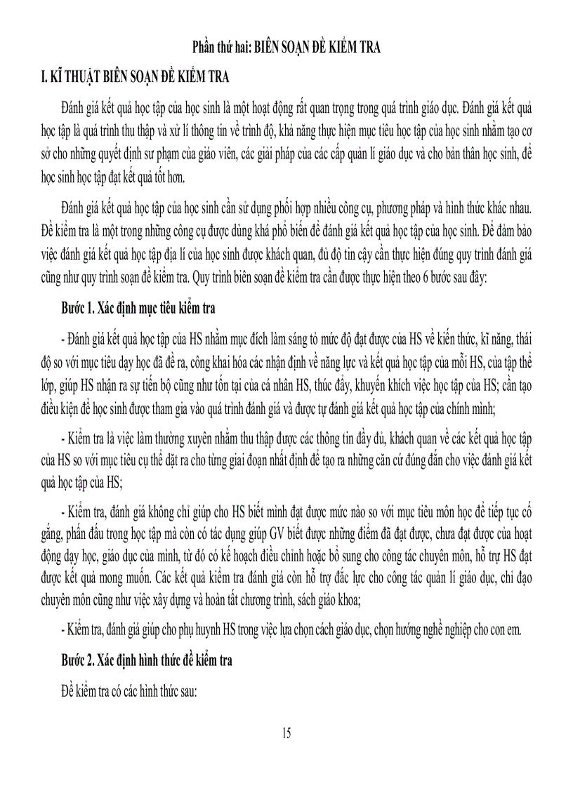 image for page Tài liệu tập huấn KTĐG môn địa lí 2011