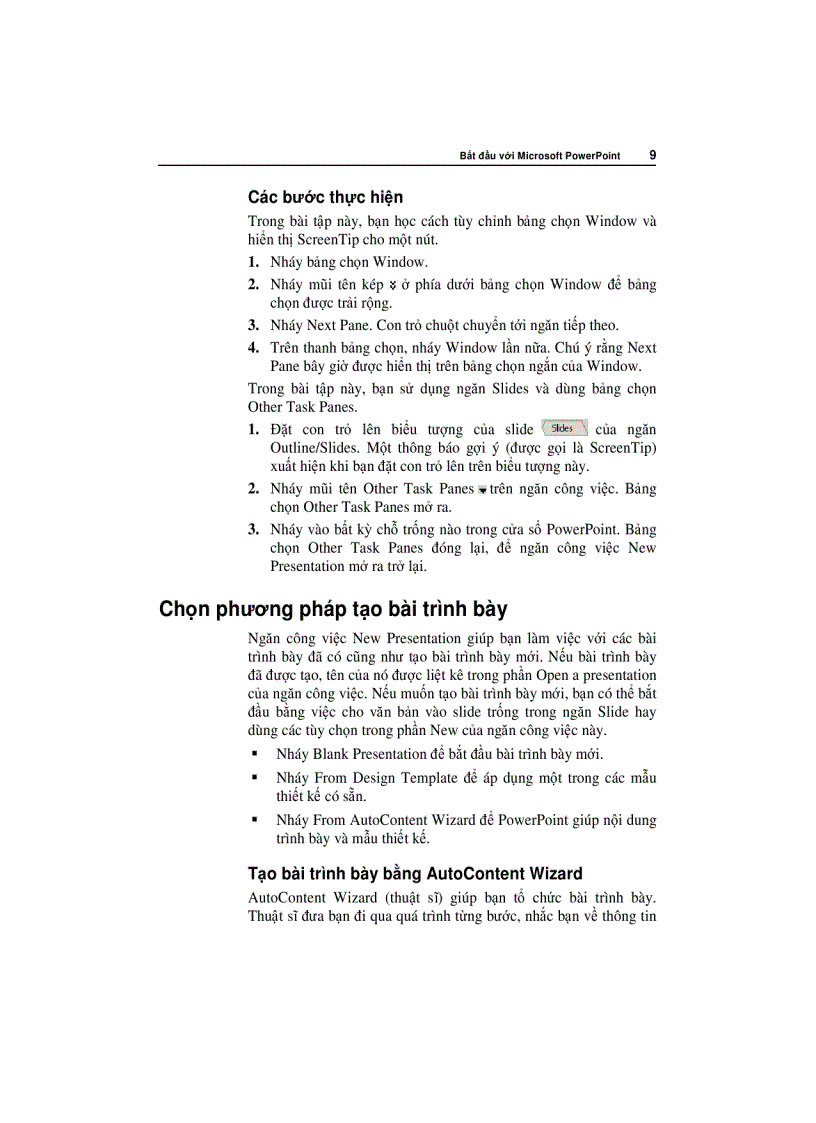 image for page Tạo bài trình bày với Microsoft Powerpoint Phần I