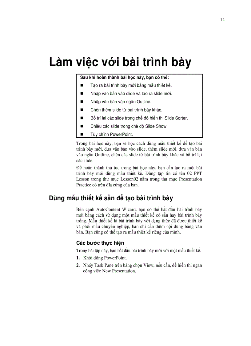 image for page Tạo bài trình bày với Microsoft Powerpoint Phần I