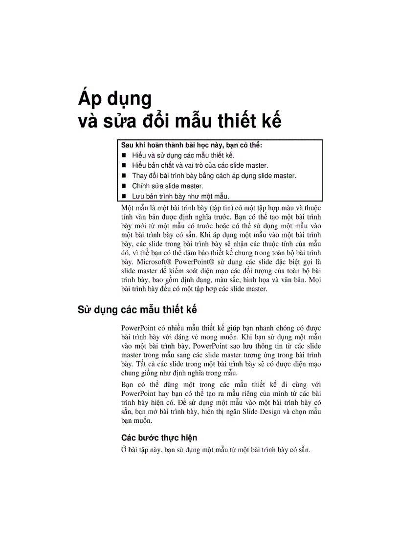 image for page Tạo bài trình bày với Microsoft PowerPoint Phần II