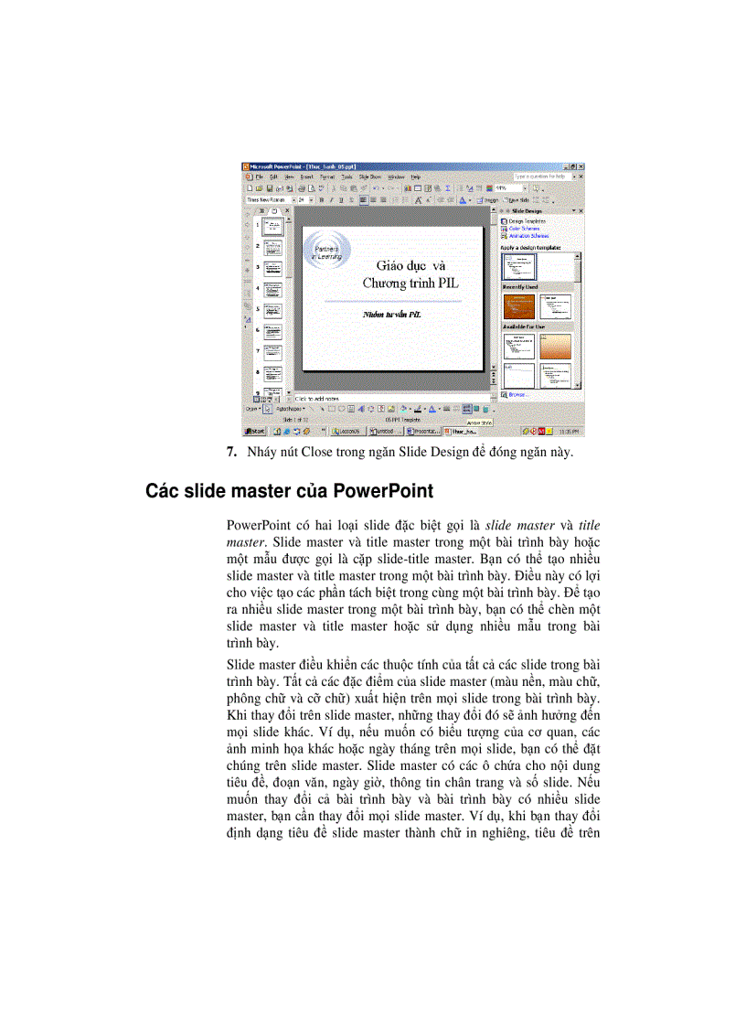 image for page Tạo bài trình bày với Microsoft PowerPoint Phần II