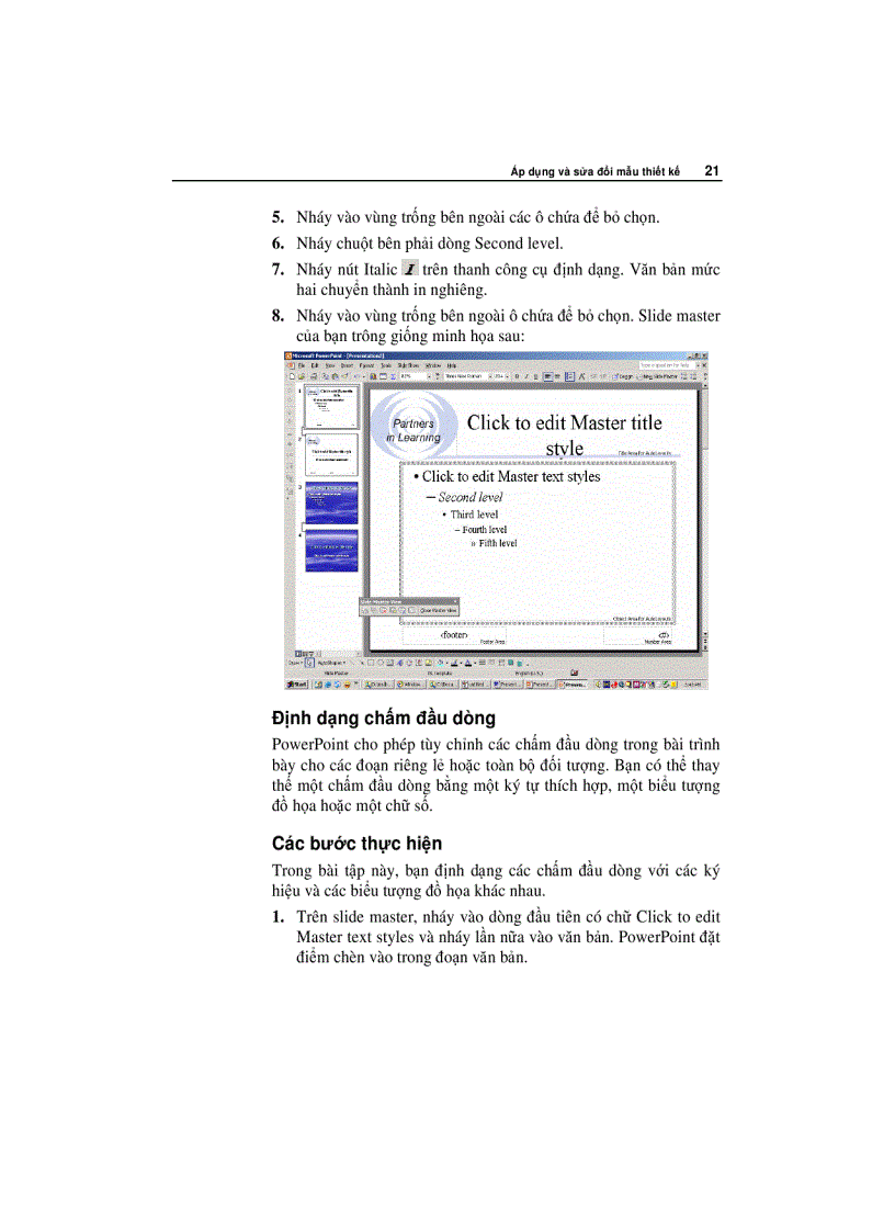 image for page Tạo bài trình bày với Microsoft PowerPoint Phần II