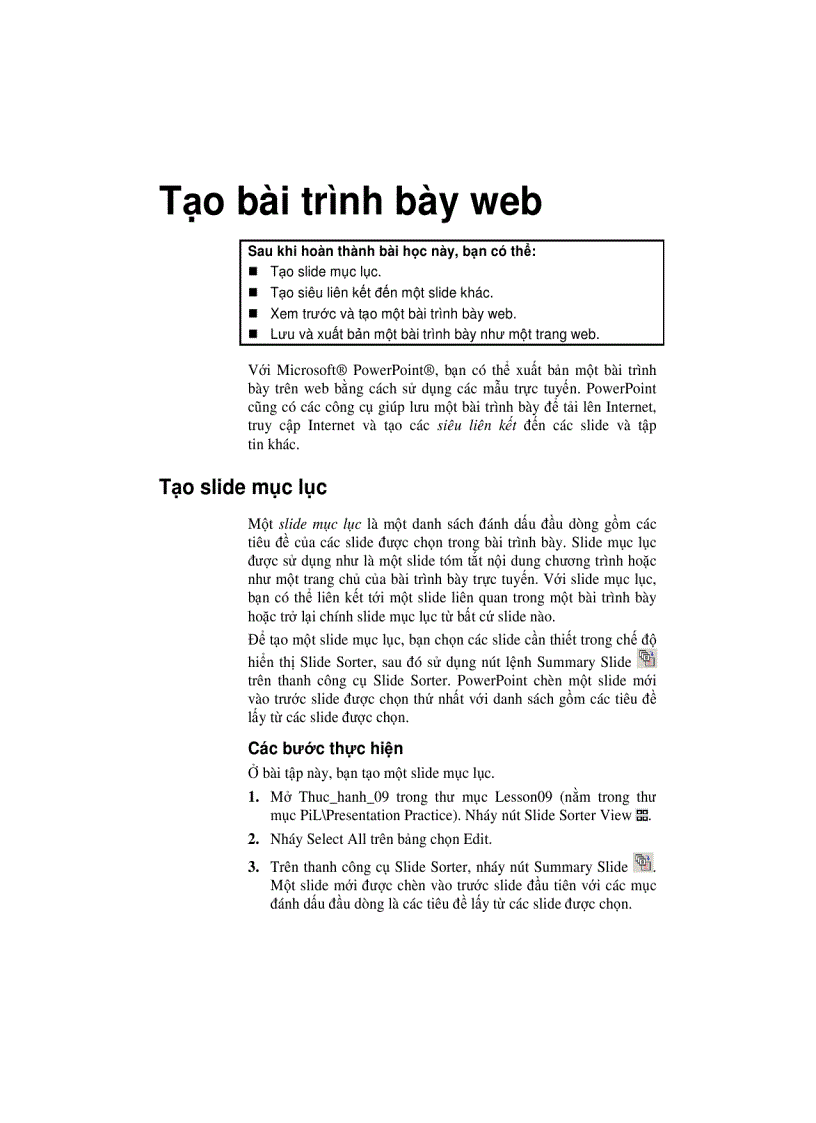 image for page Tạo bài trình bày với Microsoft PowerPoint Phần III