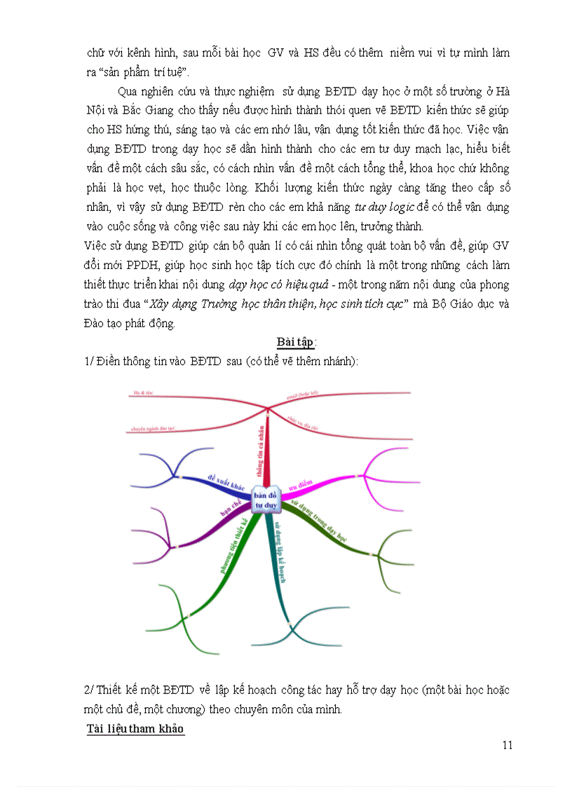 image for page Thiết kế sử dụng BĐTD đổi mới PPDH và hỗ trợ công tác quản lý nhà trường