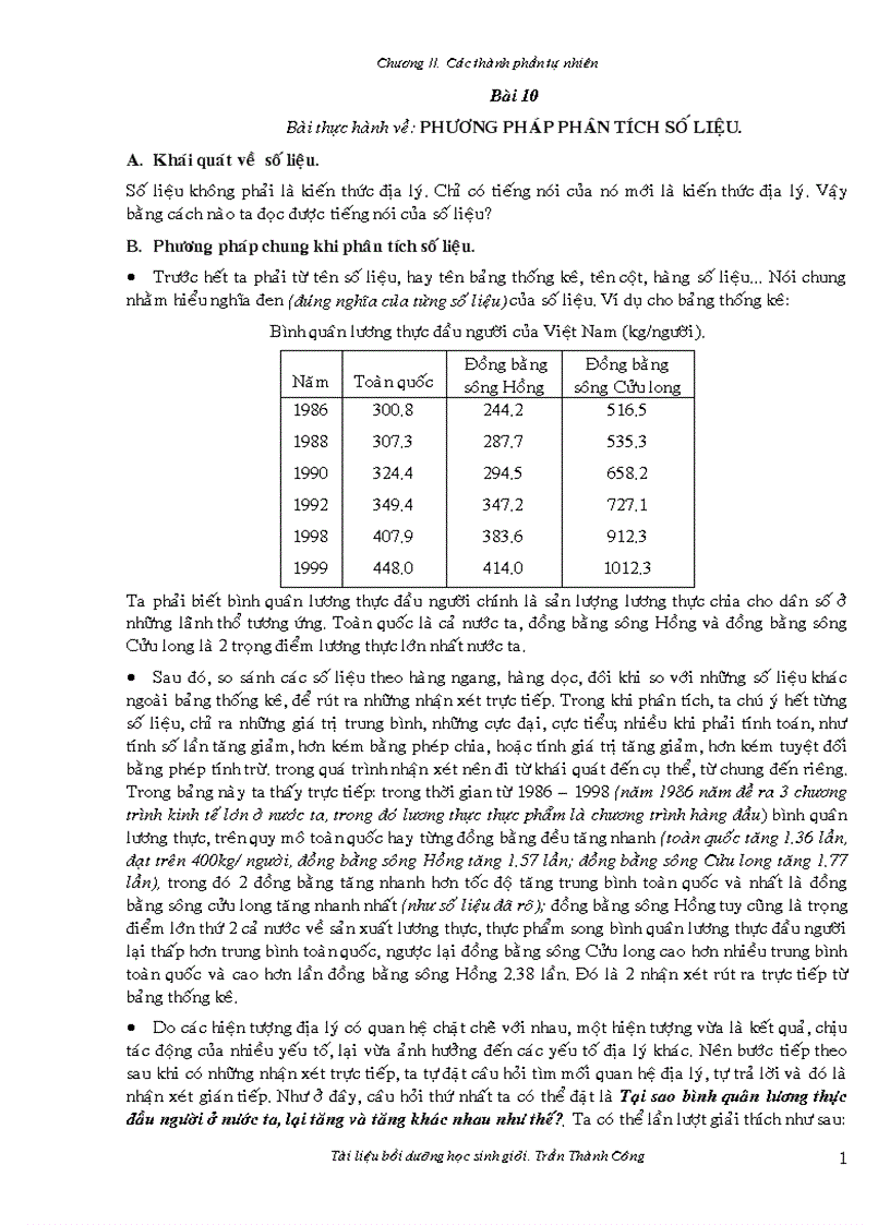 image for page Thực hành Phân tích số liệu Địa lý