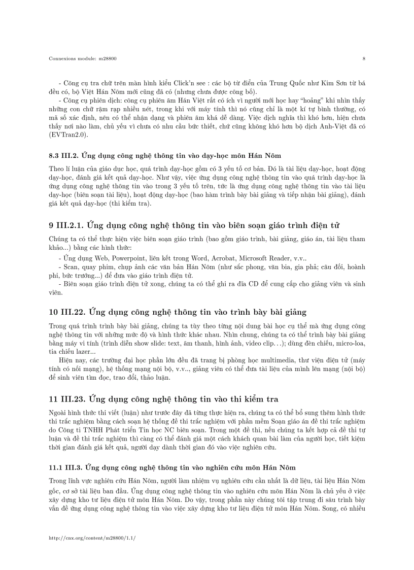 image for page Ứng dụng Công nghệ Thông tin vào dạy học và nghiên cứu môn Hán Nôm ở trường đại học