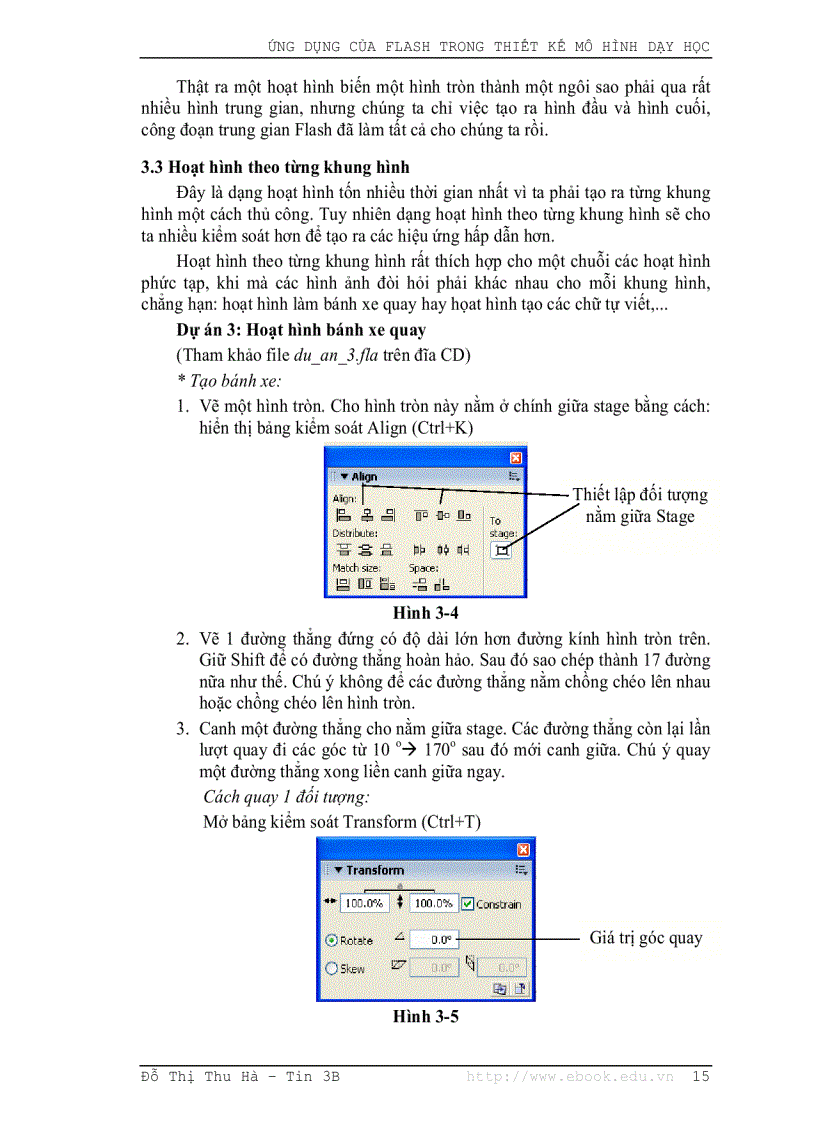 image for page Ứng dụng của Flash trong thiết kế mô hình dạy học