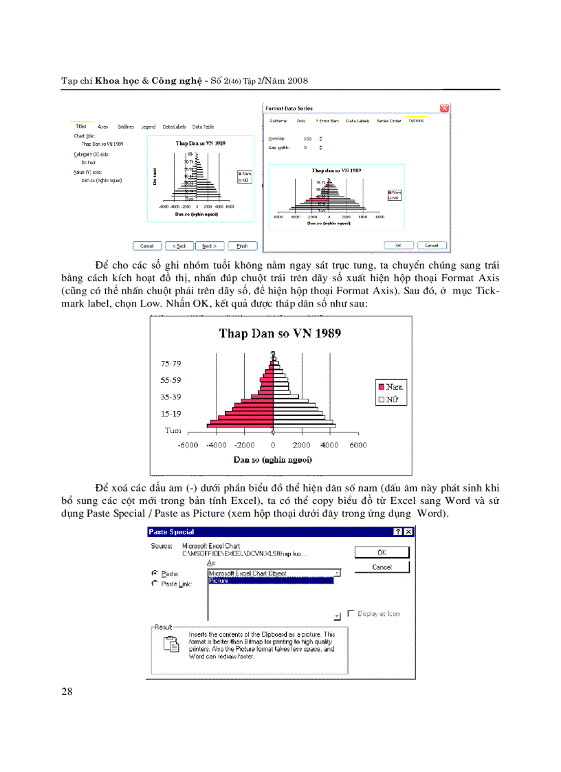 image for page Ứng dụng phần mềm Excel thành lập tháp dân số trong nghiên cứu Địa lý