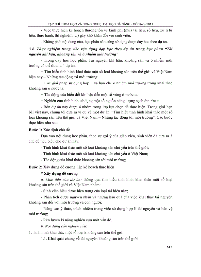 image for page Vận dụng PP dạy học theo dự án trong môn Địa lý