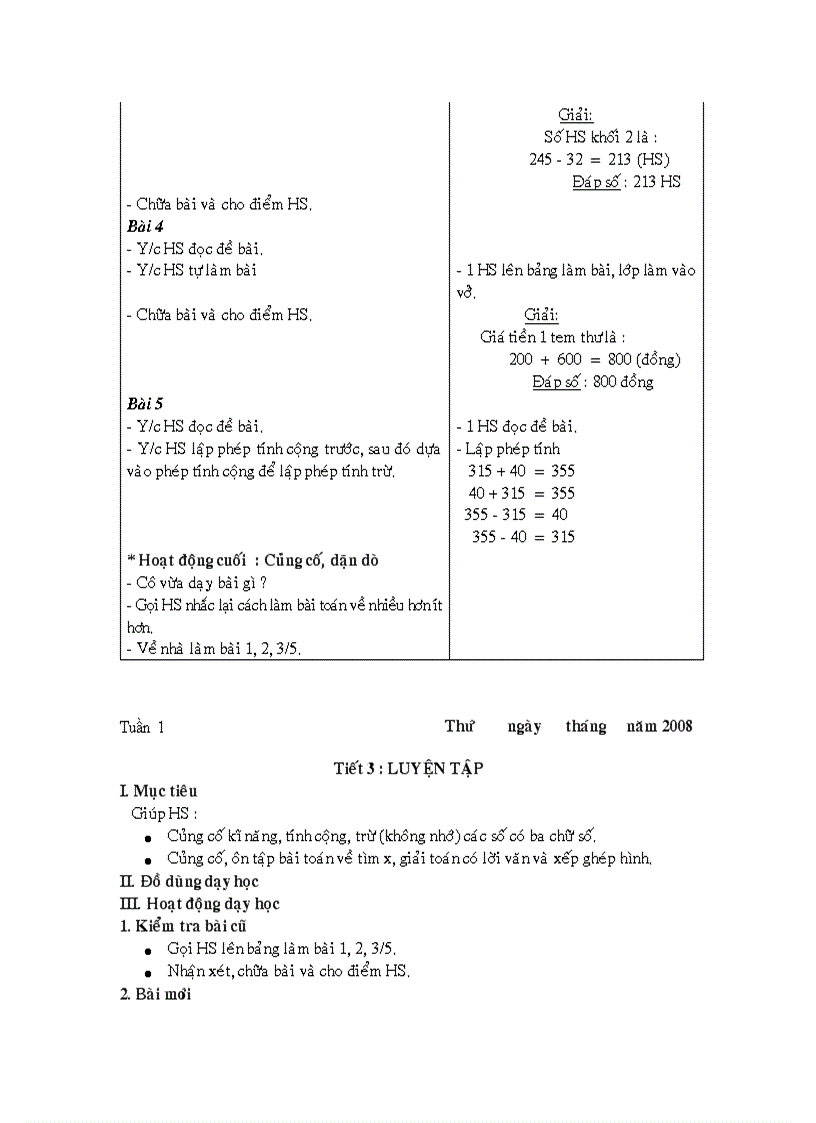 image for page 1 Môn toán lớp 3 T1 4