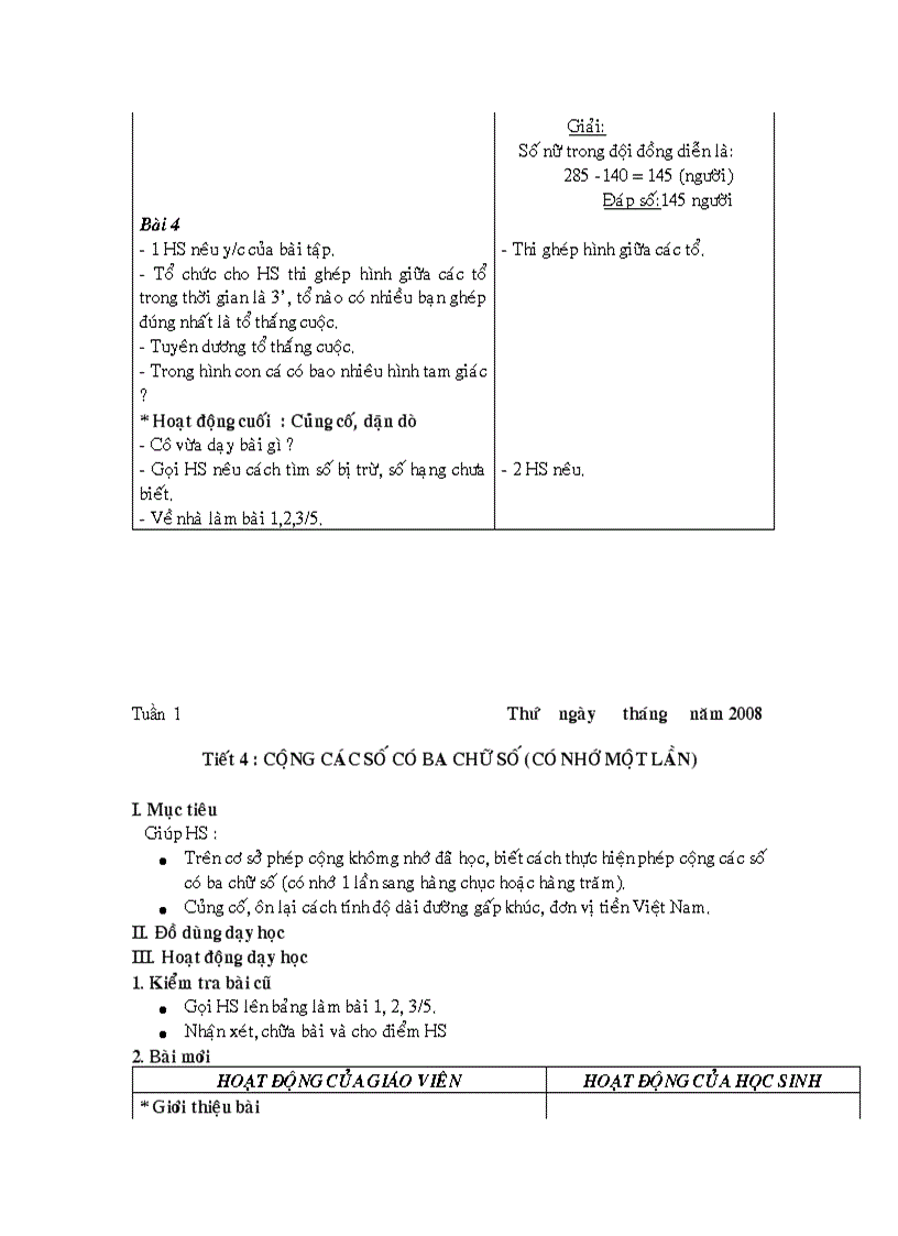 image for page 1 Môn toán lớp 3 T1 4