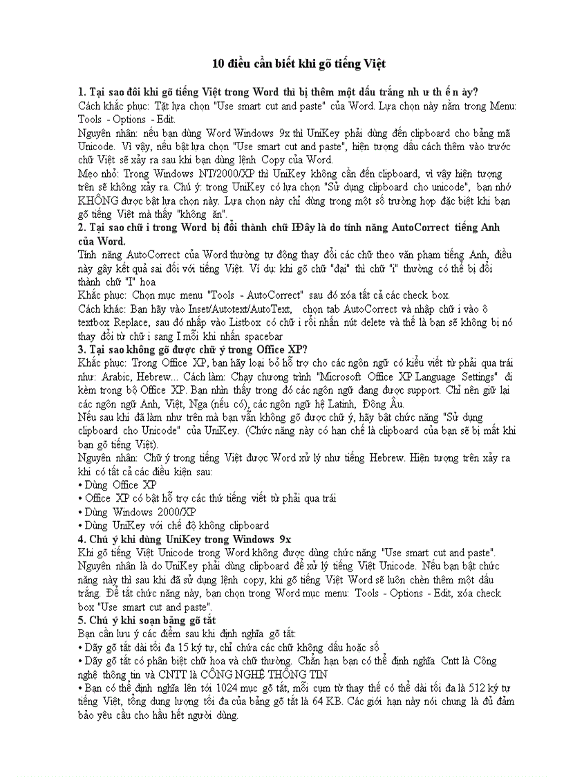 image for page 10 điều cần biết khi gõ tiếng Việt