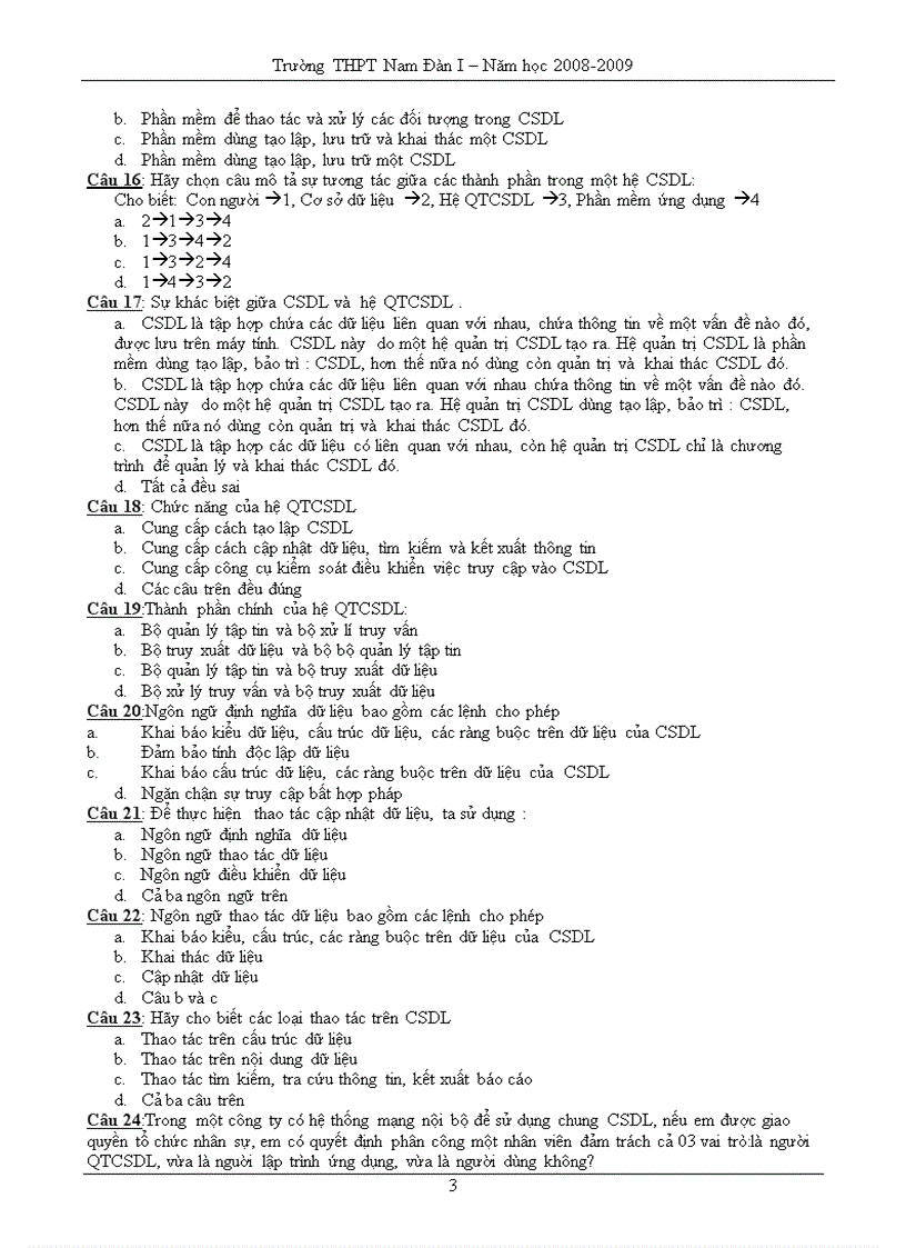 image for page 120 câu hỏi trắc nghiệm Access 12