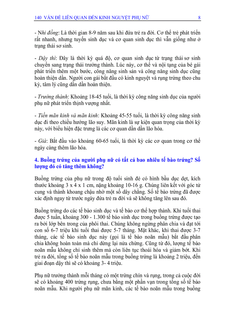 image for page 140 Vấn Đề Liên Quan Đến Kinh Nguyệt Phụ Nữ