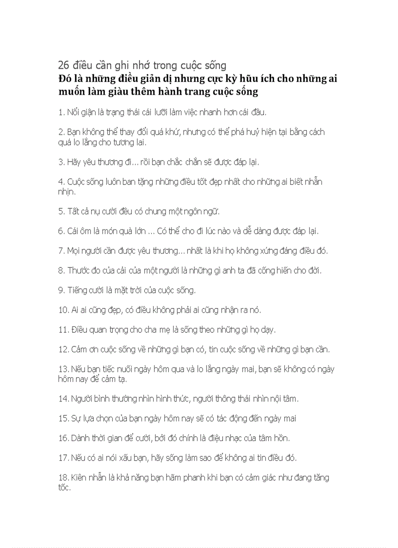 image for page 26 điều cần ghi nhớ trong cuộc sống doc
