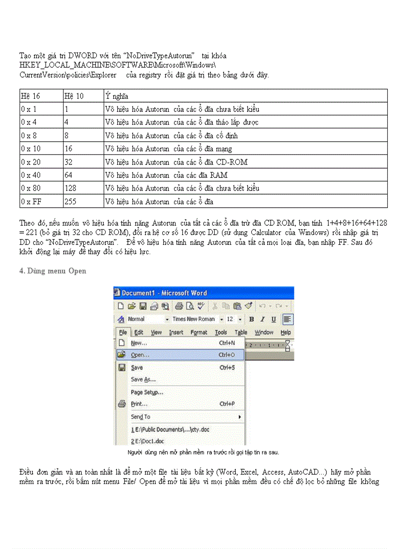 Ac cach don gian de phong tranh virus lay qua USBdoc