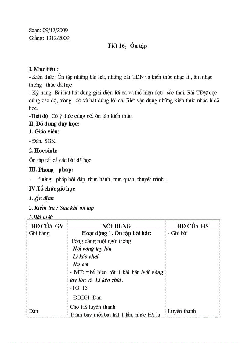 image for page Âm nhạc 9 tiết 16