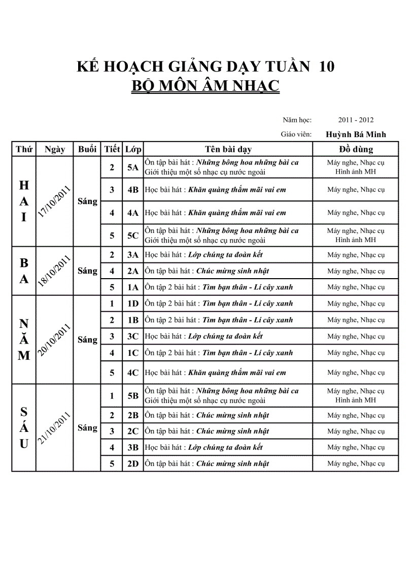 image for page Âm nhạc Tuần 10