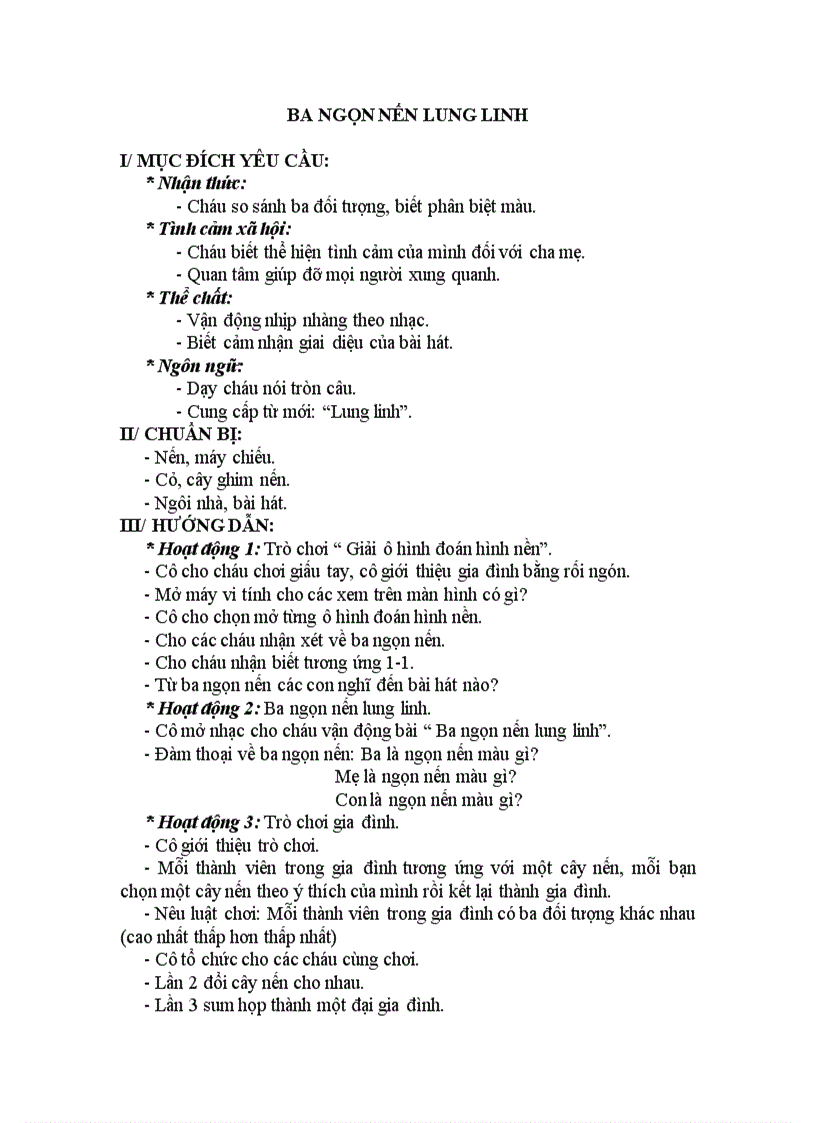 image for page Ba ngọn nến lung linh