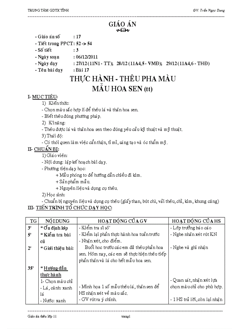 image for page Bài 17 Thêu pha màu hoa sen tt