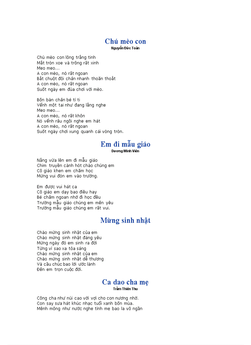 image for page Bài hát thiếu nhi