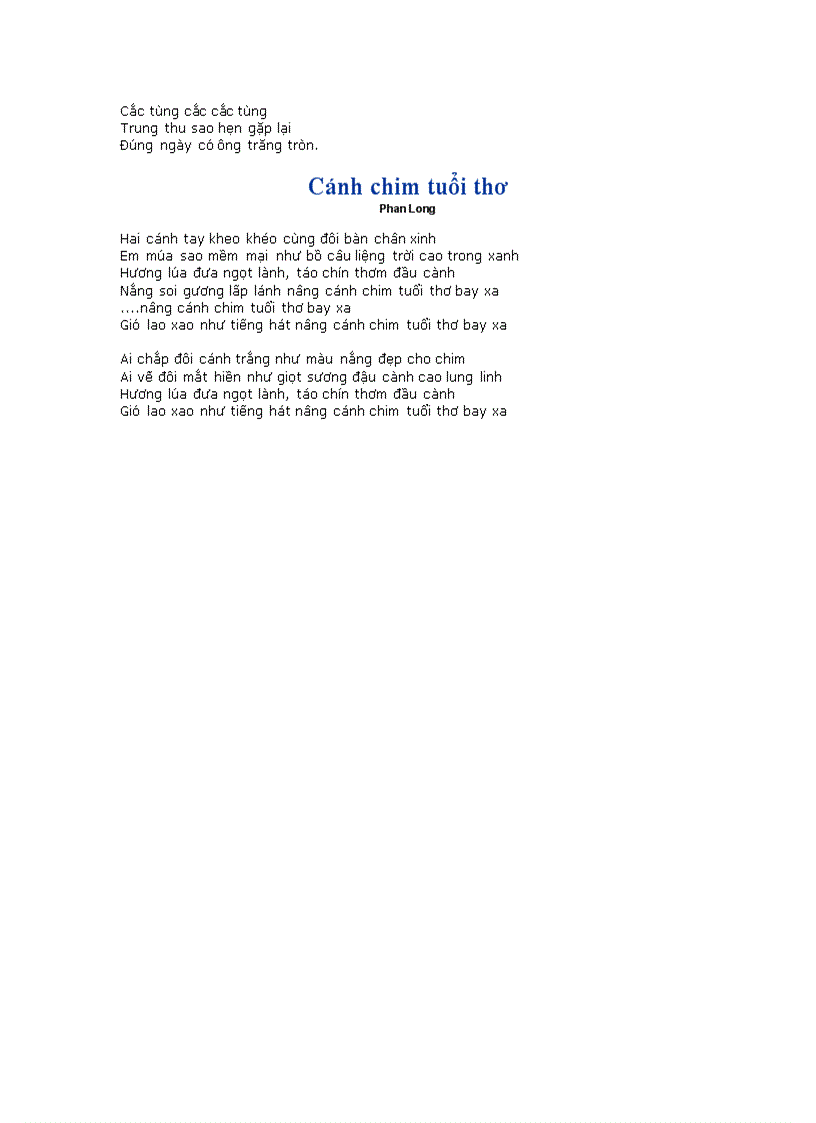 image for page Bài hát thiếu nhi