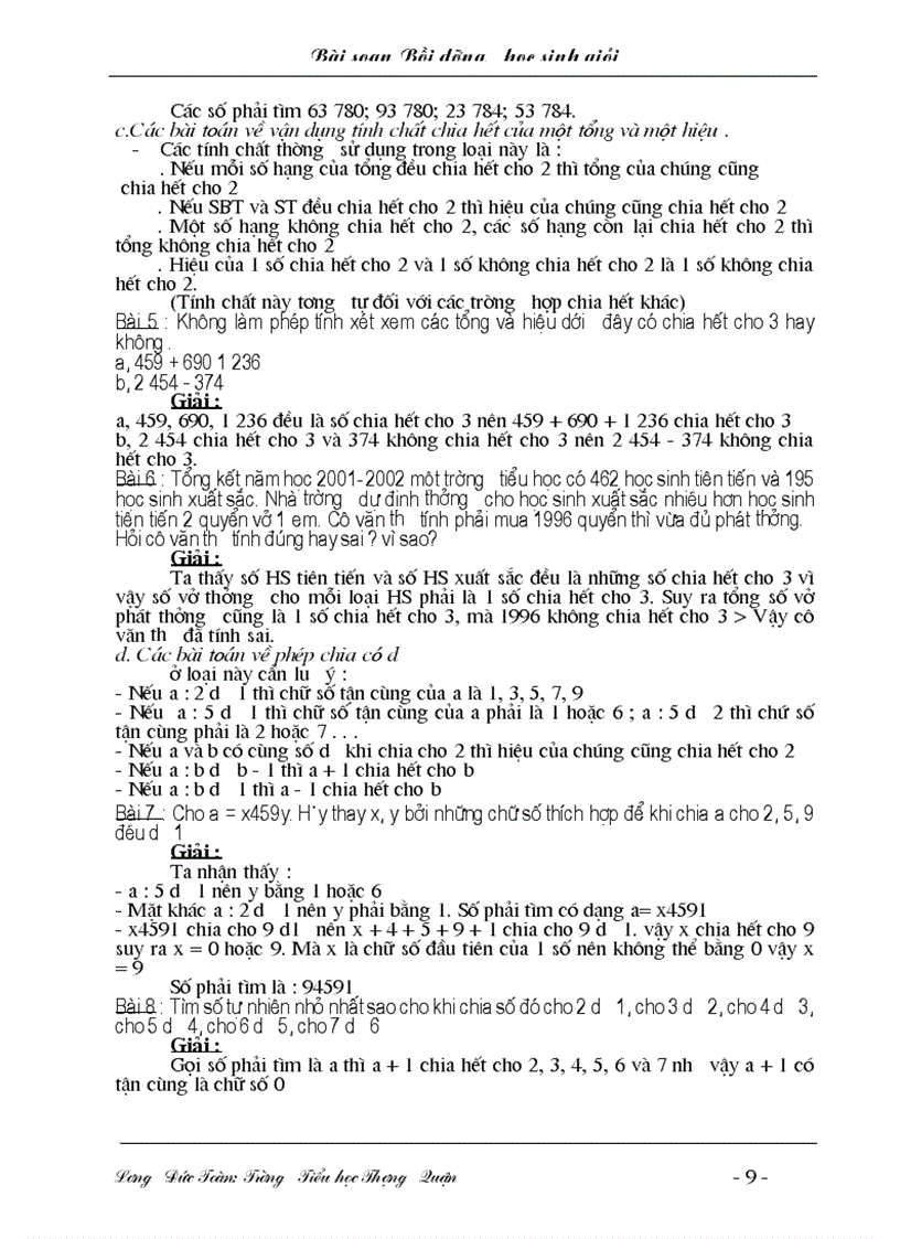 image for page Bài soạn bồi dưỡng HSG