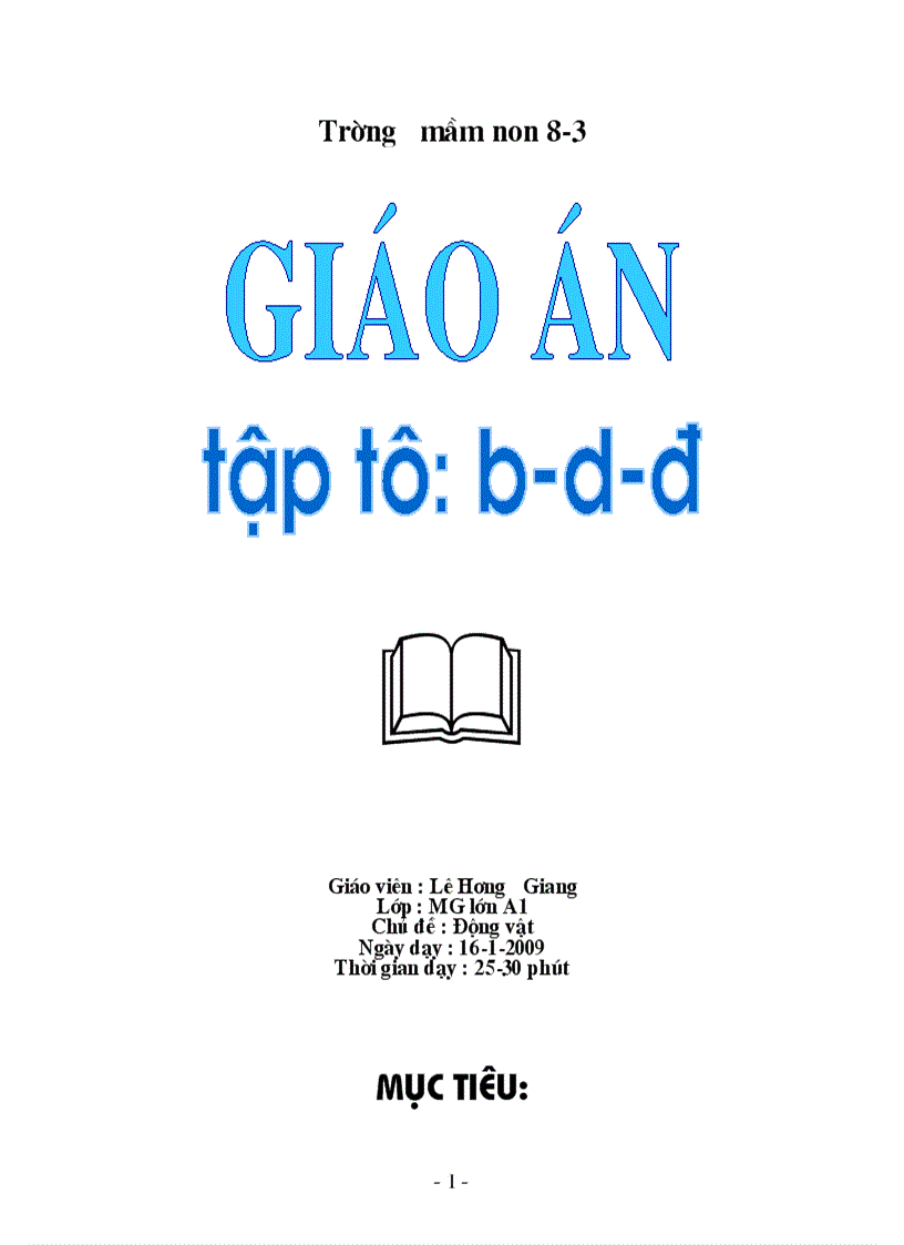 image for page Bài soạn LQCV Tập tô b d đ