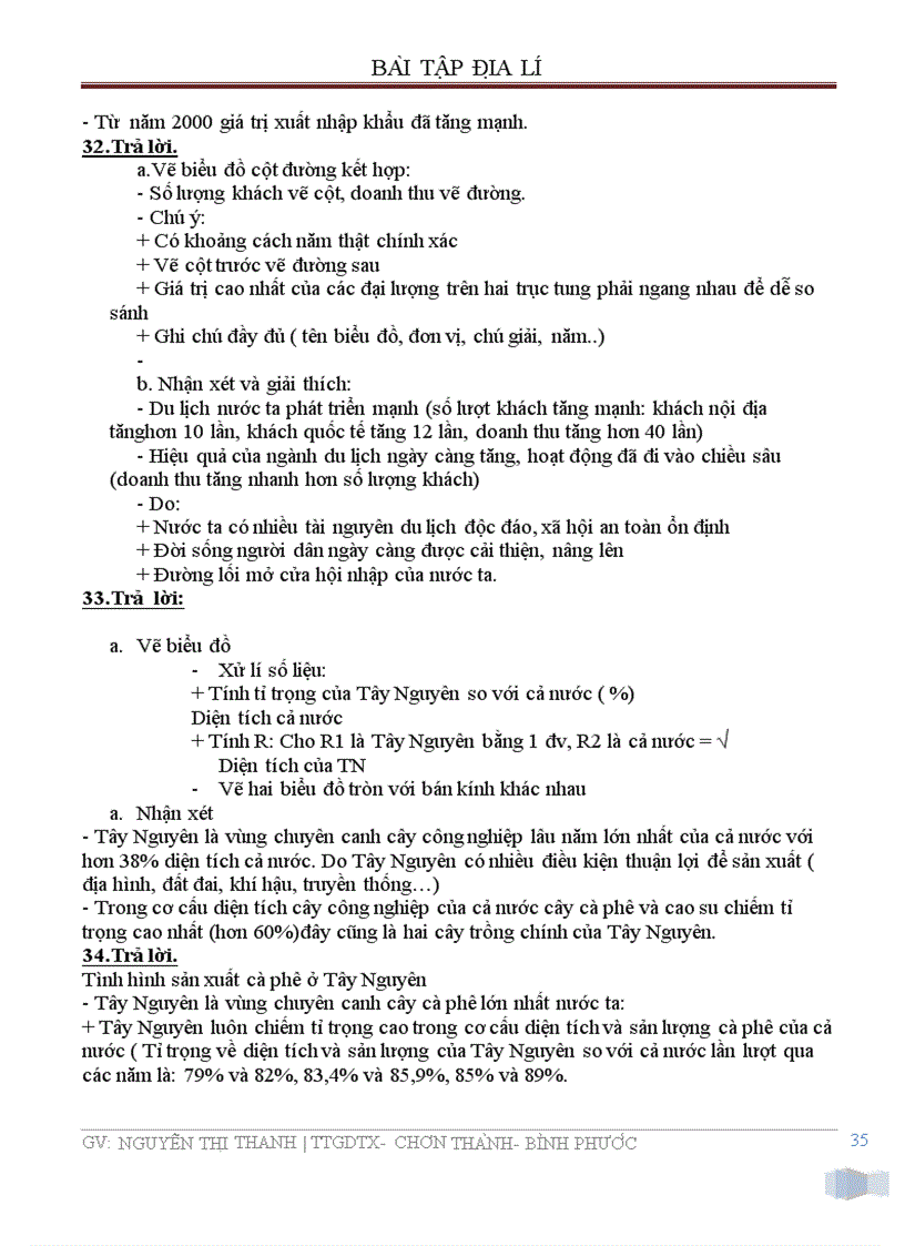 image for page Bài tập Địa Lí ôn tập kỹ năng vẽ biểu đồ