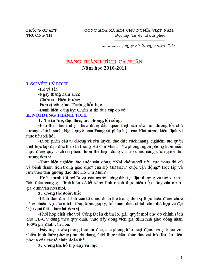 image for page Bản thành tích CSTĐ cơ sở