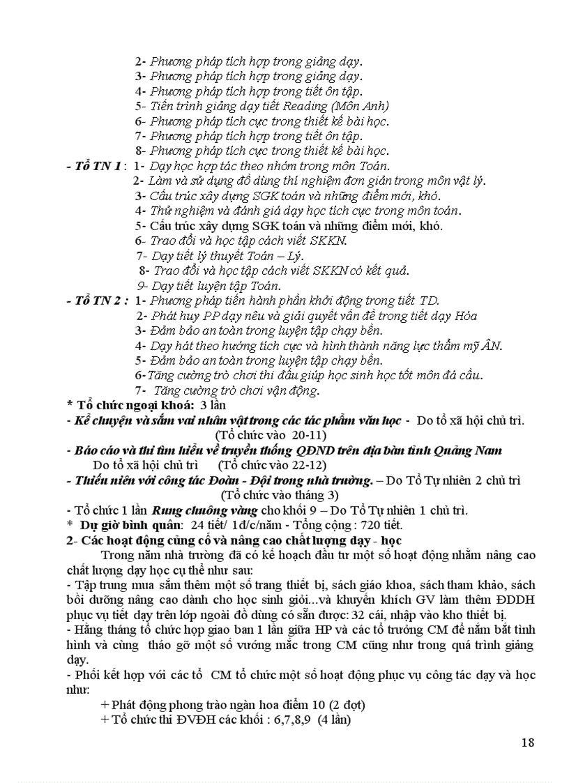 image for page Báo cáo công tác đội tháng 3