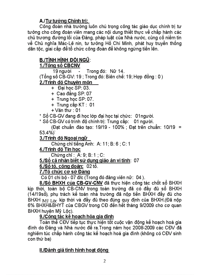 image for page Bao cao hoat dong cong doan 2008 2009