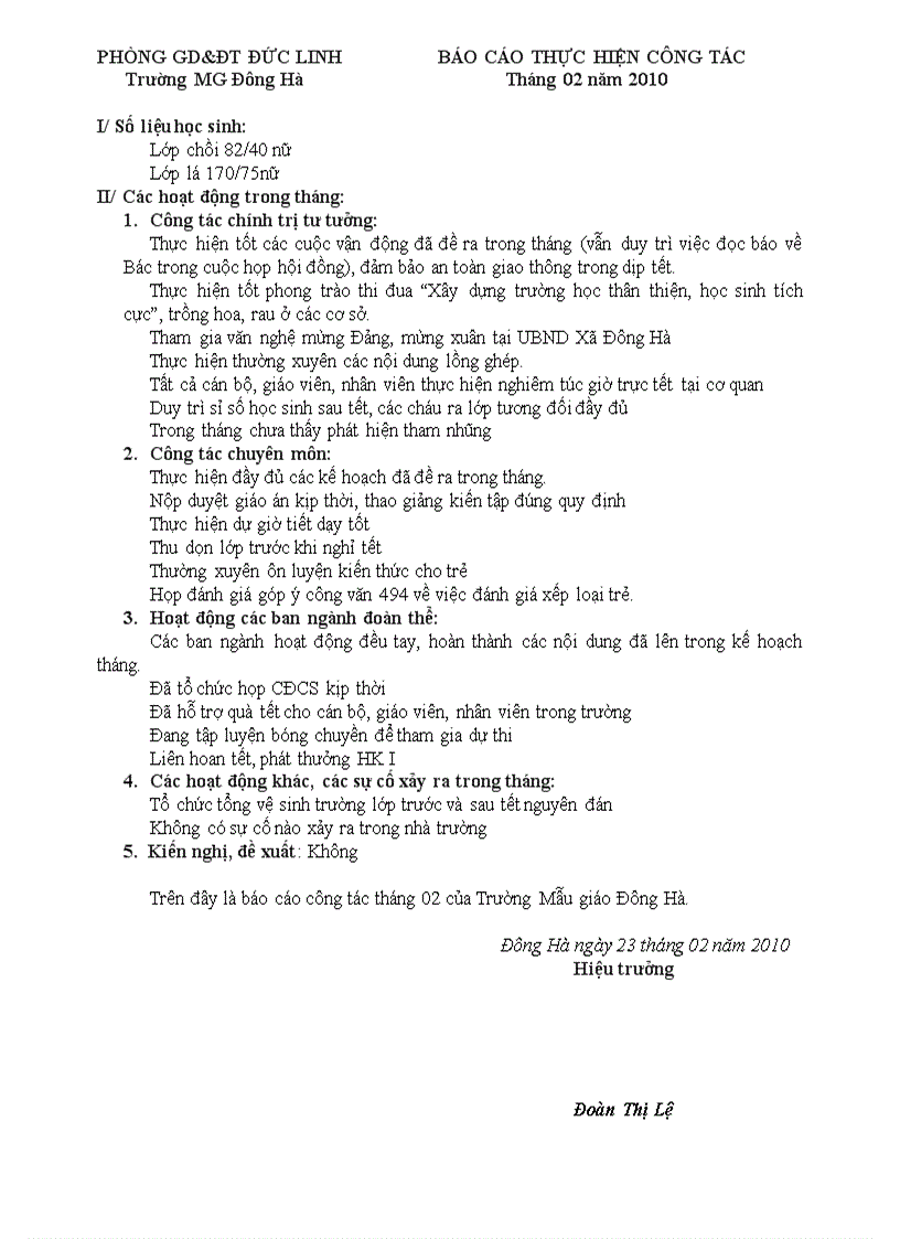 image for page Báo cáo tháng 02 MG Đông Hà