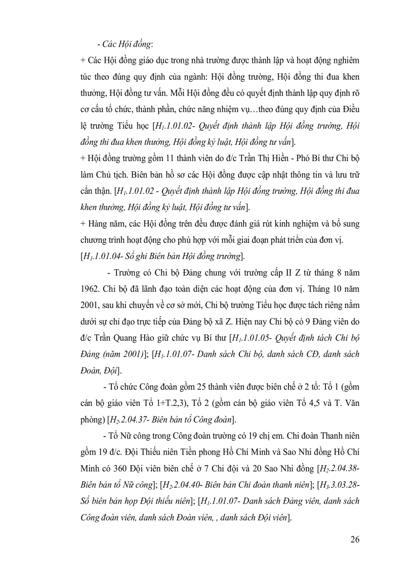 image for page Báo cáo tự đánh giá trường tiểu học