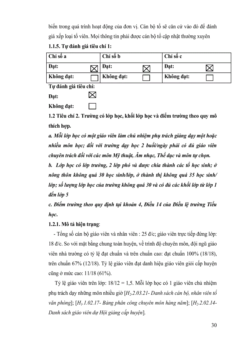 image for page Báo cáo tự đánh giá trường tiểu học
