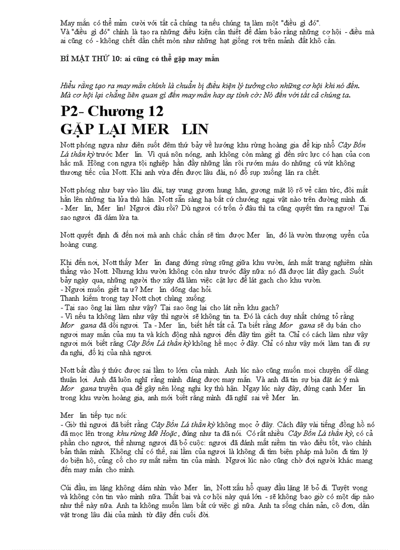 image for page Bí mật của may mắn