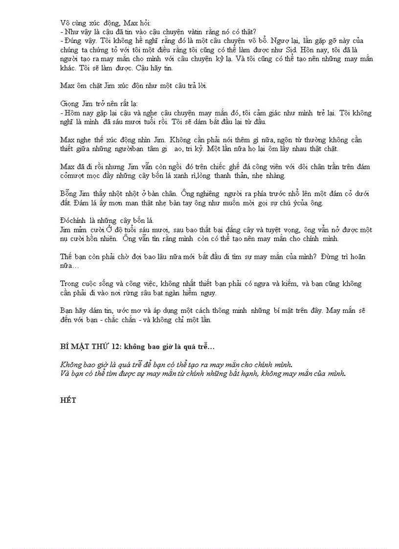 image for page Bí mật của may mắn