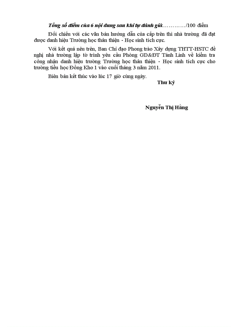 image for page Biên bản đánh giá Phong trào trường học thân thiện Học sinh tích cực