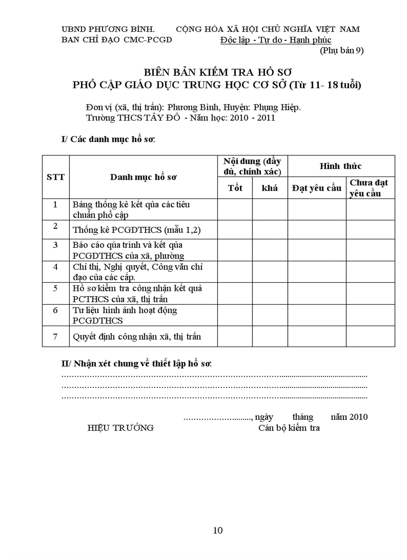 image for page Biên Bản Tự Kiểm Tra 2010 1