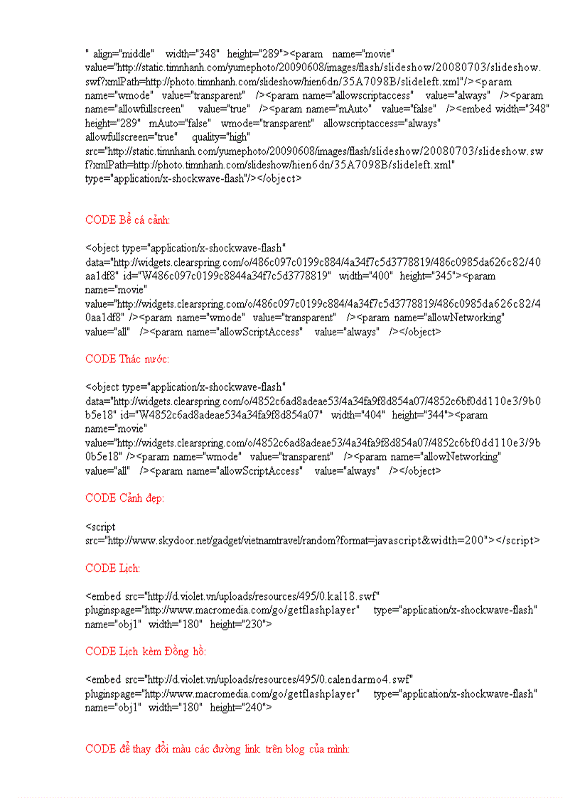 image for page Bộ sưu tập mã code hay cho web