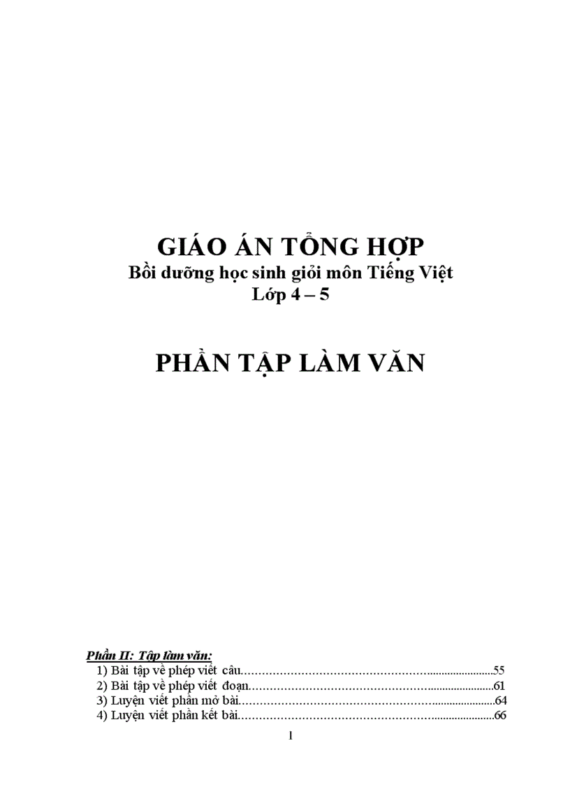 Bồi dưỡng HSG môn Tập làm văn