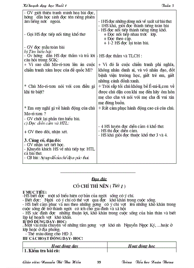 image for page Buổi 1 Tuần 5 Lớp 5