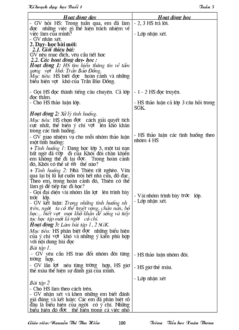 image for page Buổi 1 Tuần 5 Lớp 5